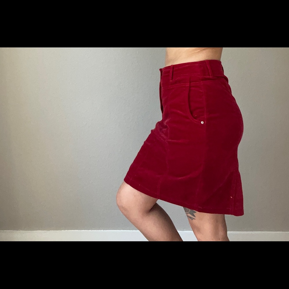 Betty Barclay Collection Red Velvet Skirt